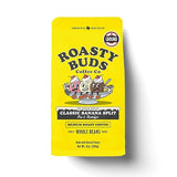 Roasty Buds Banana Split Ground Coffee 12oz | Flavored Dessert Coffee | Bold Roast | Gluten-Free, Non-GMO, No Sugar, Dairy, Soy, or Egg | Premium
