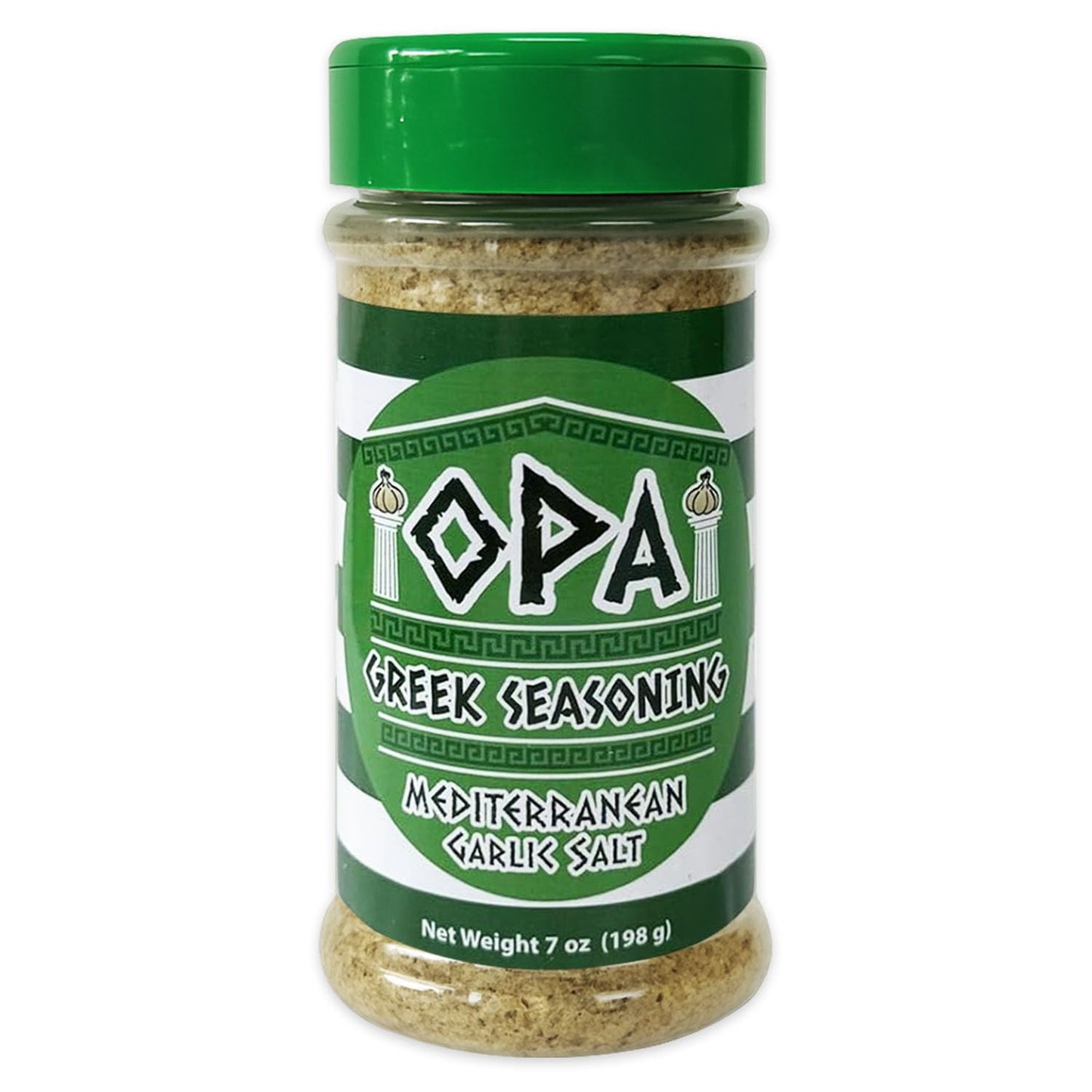 OPA Greek Seasoning - 7 Ounce Greek Seasoning Blend with Herbs and Spices for Meats, Vegetables, Grilling, and Everyday Cooking - Green Shaker Jar