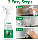 ROSUIH Kitchen Enzyme Cleaner Spray, Multifunctional Kitchen Appliance Cleaner, Heavy Duty Grease Remover for Cooktop, Stove, Oven, Range Hood
