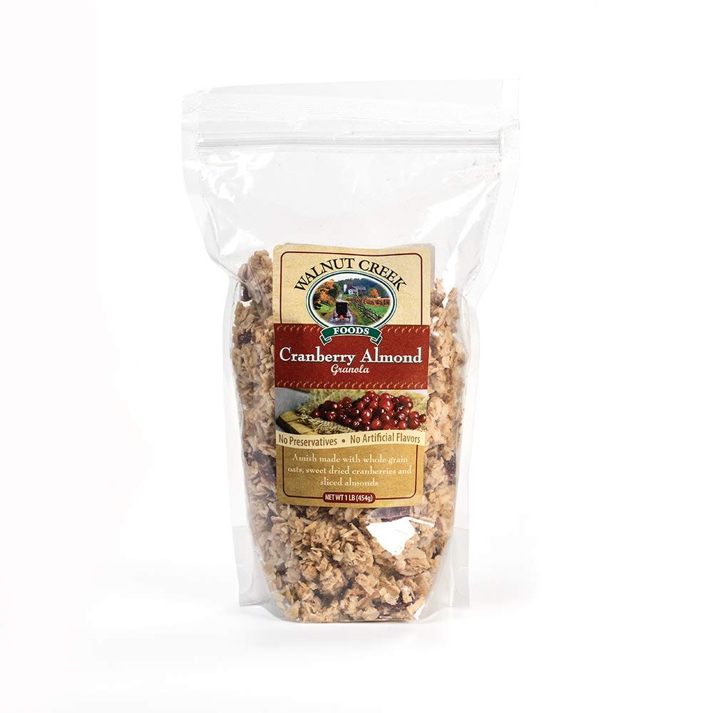 Amish Made Wholesome All Natural Granola Cereal Snack Cranberry Almond Pack of 2