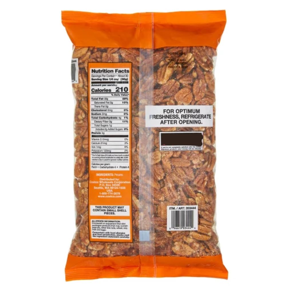 Premium Pecans Halves and Pieces - Fresh Pecan Halves, Pecan Pieces & Chopped Pecans for Baking, Cooking & Snacking 2 Lbs. With Mini Braidz Scoop