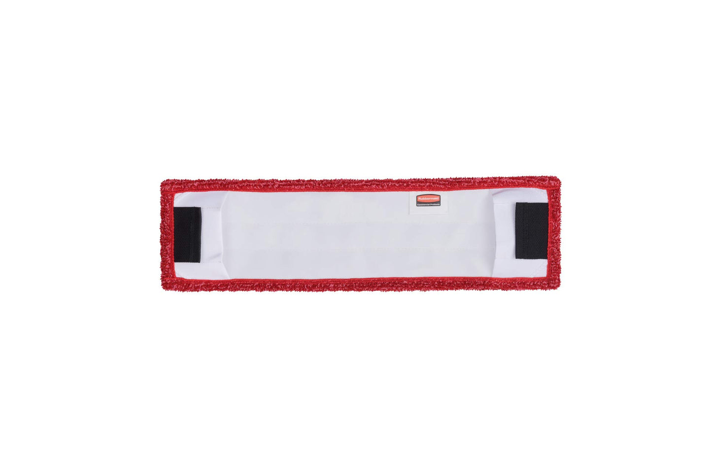 Rubbermaid Commercial Products 18 inch Adaptable Flat Mop Microfiber Pad, Red, for Janitorial/Professional Cleaners and Light-Duty Cleaning/Mopping