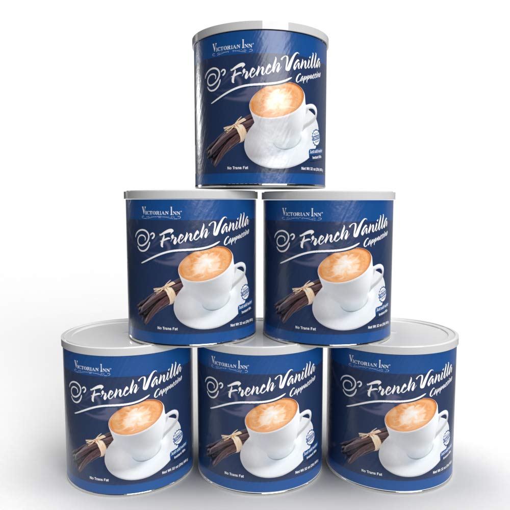 Victorian Inn Instant Cappuccino - French Vanilla Flavor - Creamy & Delightful Coffee Mix - Great Hot, Cold, or Blended - Creamy Flavor - 2 Pound