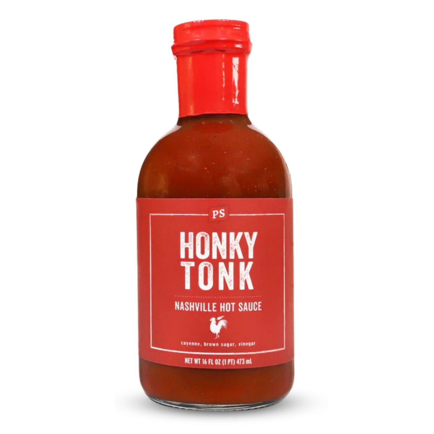 PS Seasoning Honky Tonk Nashville Hot Sauce - Spicy All-Purpose Sauce for Dipping, Basting, and Glazing - Sweet and Smoky Flavor, Great on Wings