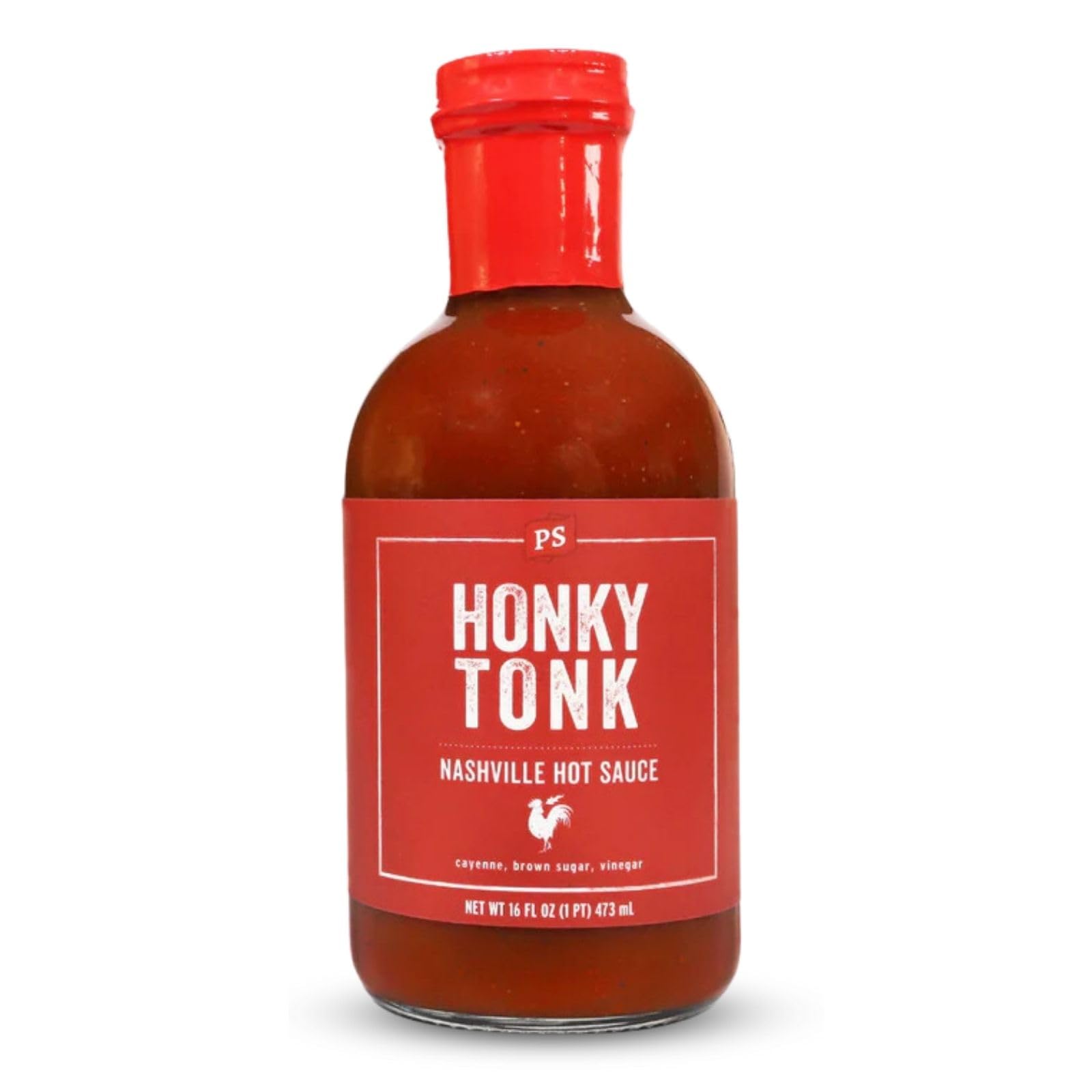 PS Seasoning Honky Tonk Nashville Hot Sauce - Spicy All-Purpose Sauce for Dipping, Basting, and Glazing - Sweet and Smoky Flavor, Great on Wings