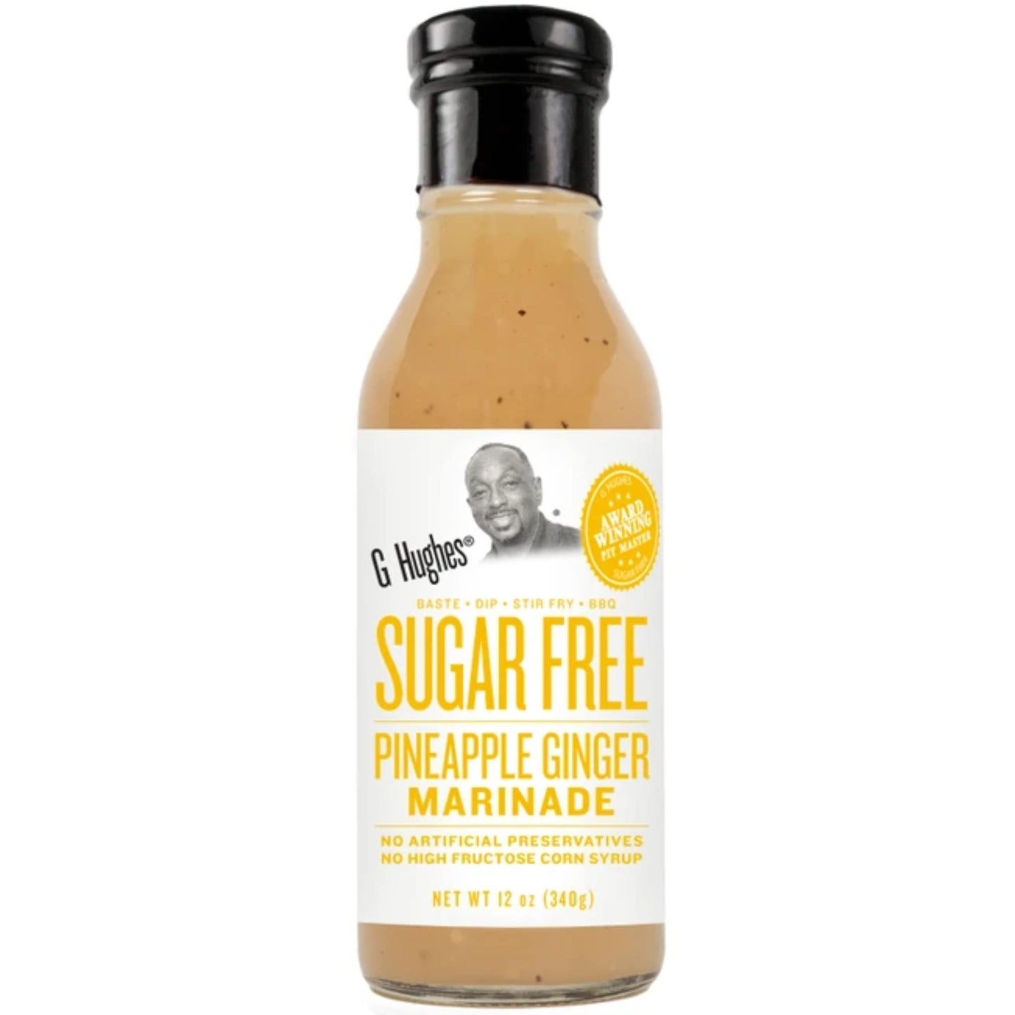 G Hughes Sugar Free, Pineapple Ginger Marinade - 12 Oz (1-Pack)