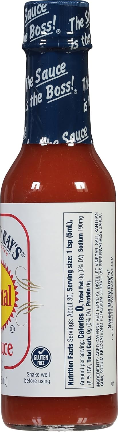 Sweet Baby Ray's Hot Sauce for Wings, Tacos and Everyday Flavor, Original Hot Sauce, Cayenne Pepper Sauce, 5 Fluid Ounce (Pack of 1)