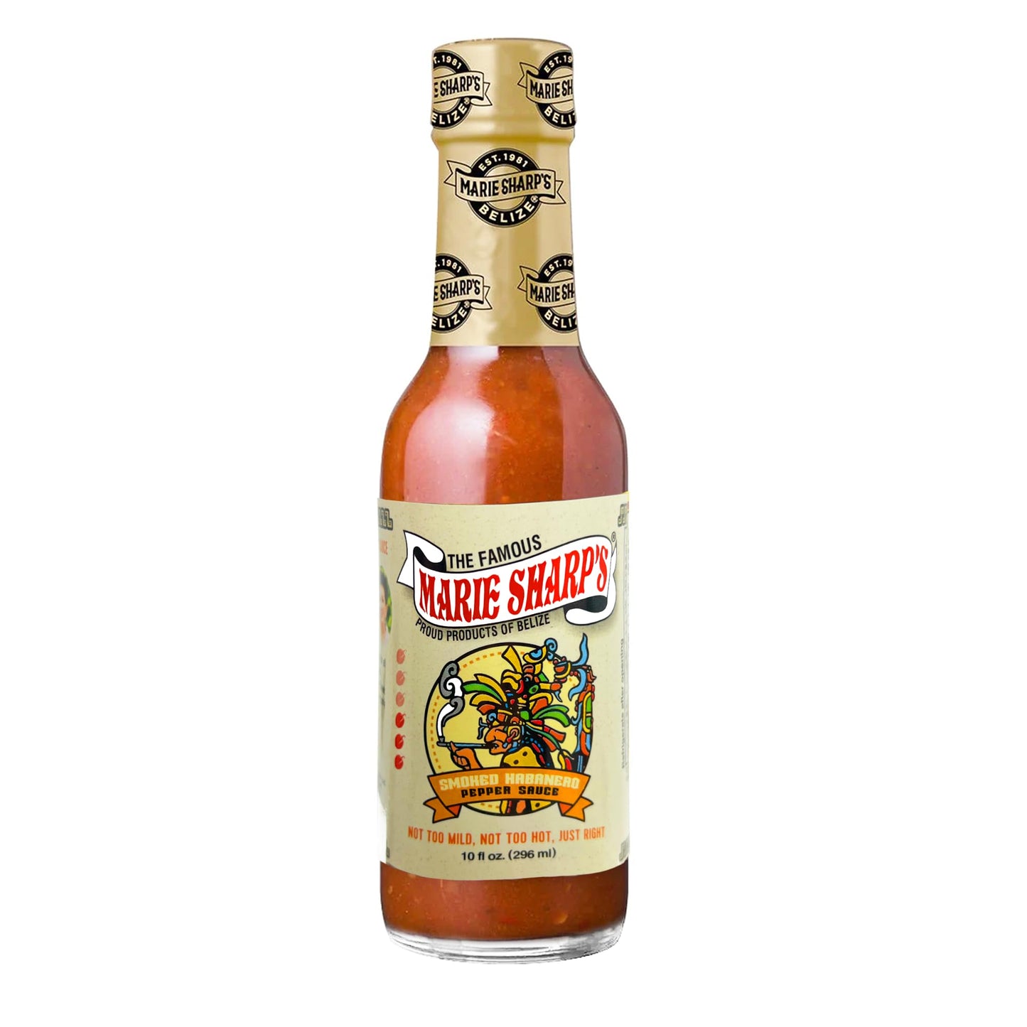 Marie Sharp’s Smoked Habanero Pepper Sauce, 10 oz - Belizean Hot Sauce with Bold Smoke & Heat - All-Natural, Gluten-Free (Pack of 3)