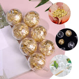Zerodeko 60 Pcs Plastic Chocolate Wrapper Balls Holders Transparent Candy Packaging Cases for Bouquet Valentine's Day Wedding Party Candy Storage