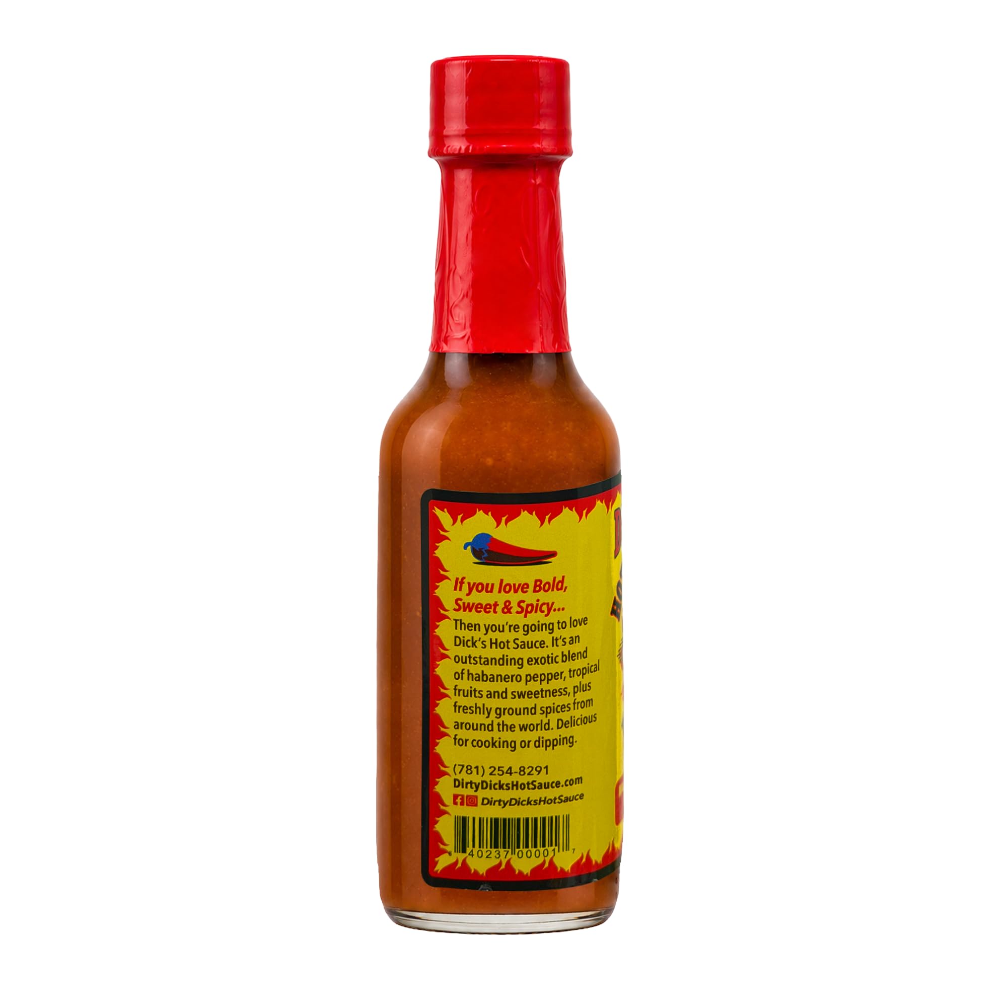 Dirty Dick's Original Hot Sauce, 5 Fl Oz | Award-Winning Habanero Hot Sauce with Tropical Fruits, Peppers & Spices | Sweet Heat, Gluten Free, Gourmet