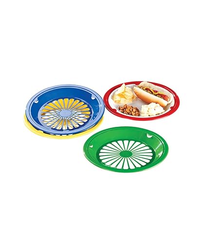 Miles Kimball Plastic Paper Plate Holders, Set Of 8 Assorted Colors