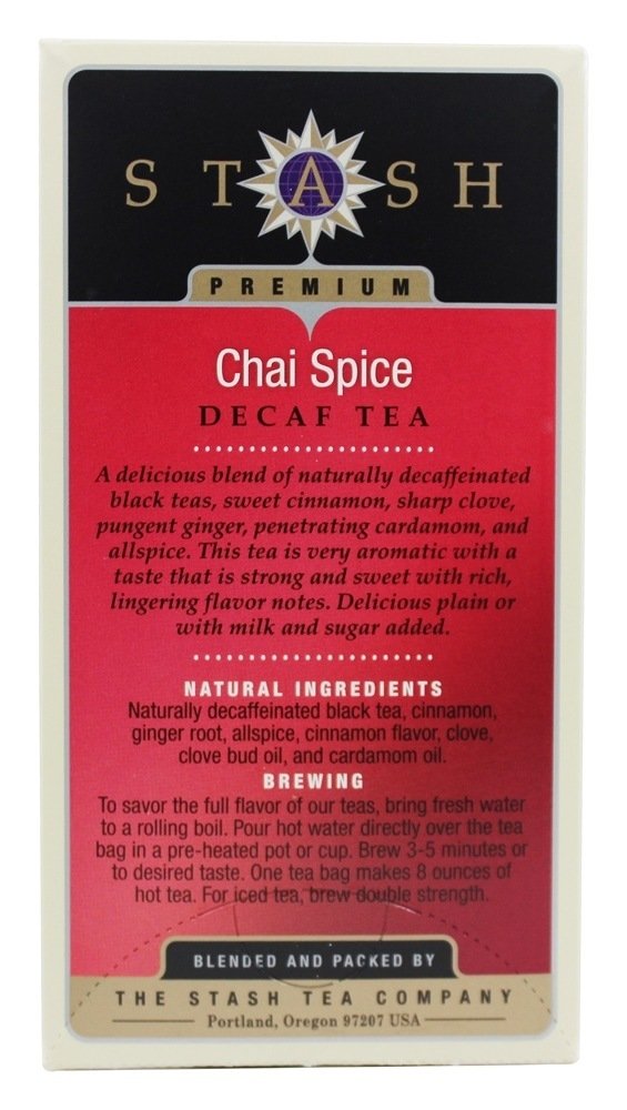 Stash Decaf Chai Spice Tea, Tea , 18 ct
