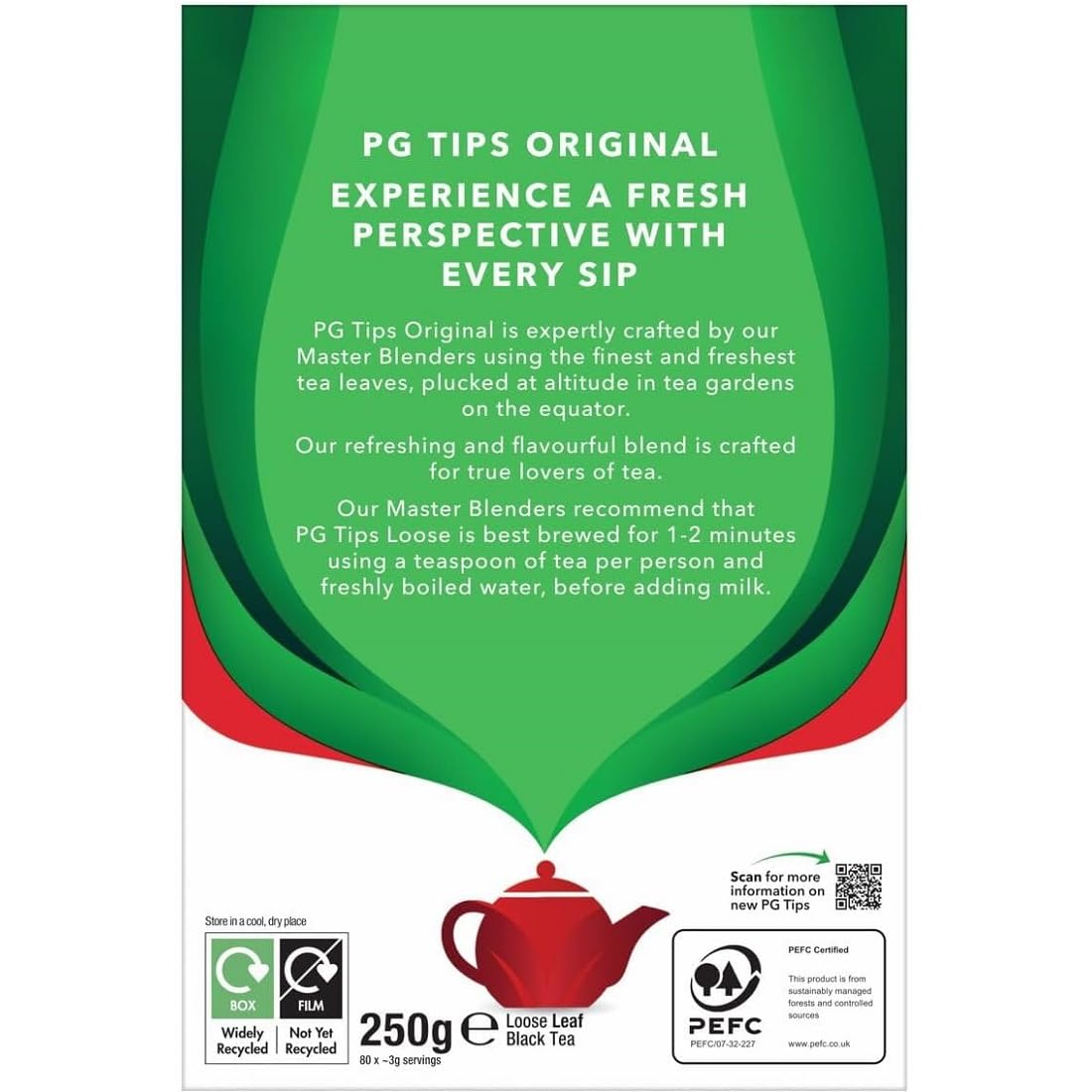 PG Tips Black Tea, Loose Tea, 8.8-Ounce Boxes (Pack of 6)