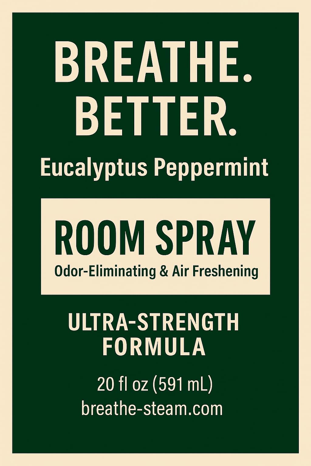 Breathe. Better.™ Eucalyptus & Peppermint Room Mist - Home Fragrance - Odor Eliminator + Air Freshener - 20 oz