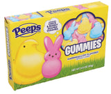 Peeps Gummies 3.0 oz Box (3 Pack) Bundle Assorted Chick & Bunny Shaped Gummies | Easter Egg and Basket Stuffers | Soko Smiles Thank You Sticker.