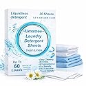 Laundry Detergent Sheets - Cold Water Powerful Clean, Gentle on Sensitive Skin, Fresh Scent,Removes Tough Stains & Odors, Plastic-Free HE Safe