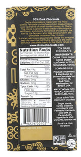 Divine Fairtrade Dark Chocolate - 70% Cocoa (100g)