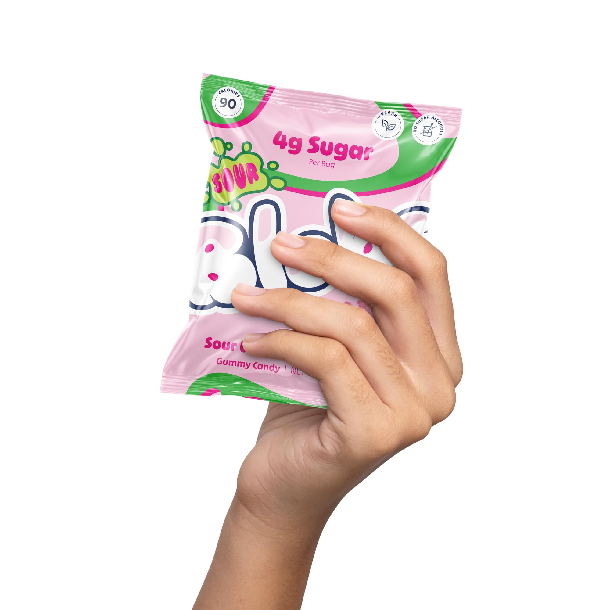 Blobs SOUR Gummy Candy Low Sugar, Low Calorie, Gluten Free for Kids & Adults - No Sugar Alcohols, Vegan, No Dyes - 1.8 oz per Bag (Pack of 6)
