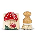 Mushroom Dish Brush Holder And Dish Scrubber Dish Brush And Holder Set Dish Scrub Brush For Cleaning Dishes