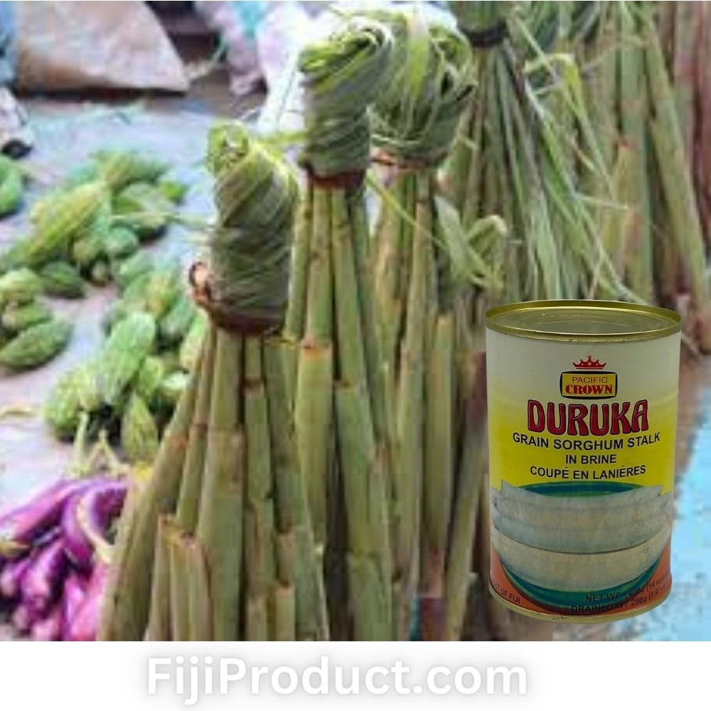 FIJI DURUKA - Grain Sorghum Stalk in Brine, Cultivated For its Tastiness (Pack Of 1 x 400g Can) Delicious Tasty Meal... Imported from Fiji FijiProduct.com