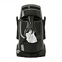 Creative Moai Tissue Box Holder with Headphone Holder, Suitable for Living Room, Bedroom and Other Desktop Storage Boxes, Green,Cream White, Black