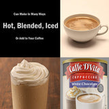 Caffe D'Vita White Chocolate Mix - Gluten Free, No Cholesterol, No Trans Fat, 99% Caffeine Free, Instant Coffee Mix - 96 Oz (Pack of 6)