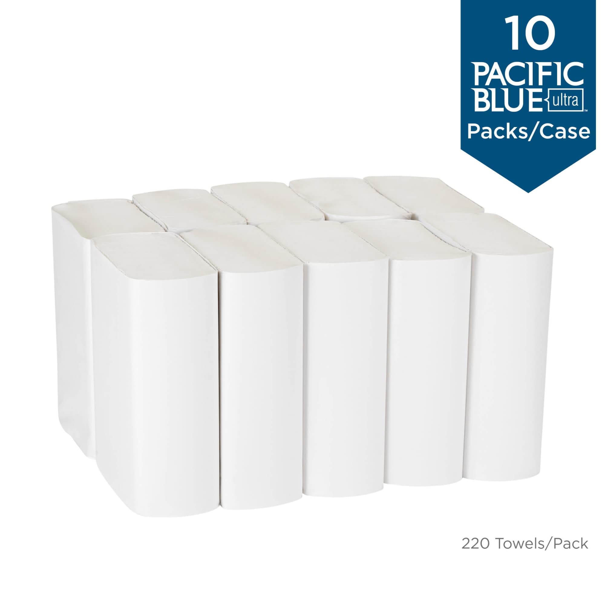 Pacific Blue Ultra BigFold Junior Premium Paper Towels by GP PRO (Georgia-Pacific), White, 20886, 220 Towels Per Pack, 10 Packs Per Case