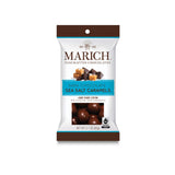 Marich Dark Chocolate Sea Salted Caramels, 2.1 oz Single Serve Bags (Pack of 6) - Delicious Snackable, Shareable and Giftable Chocolates with Real