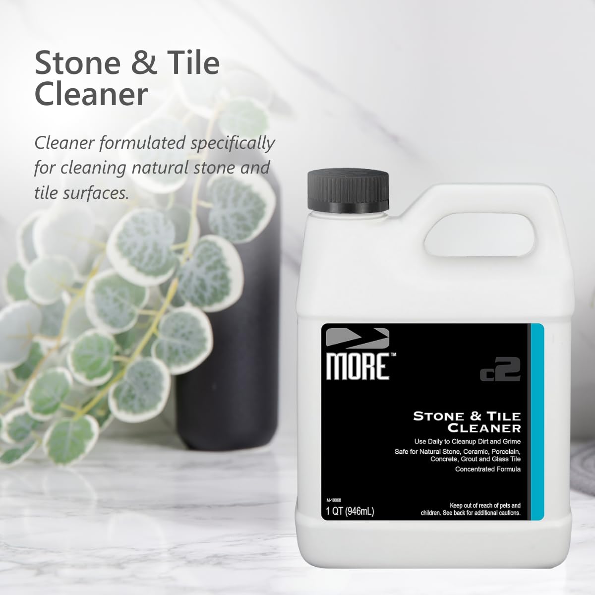 MORE - Stone & Tile Cleaner - Grout & Floor Cleaner for Natural Stone, Marble, Concrete, Ceramic, & Porcelain - Water-Based Grout Cleaner for Tile