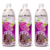 [Pack of 3] [Free Measuring Spoon] Mogu Mogu Juice with Nata De Coco - 33.8 Fl Oz Large Family Size (Grape), 320 ml
