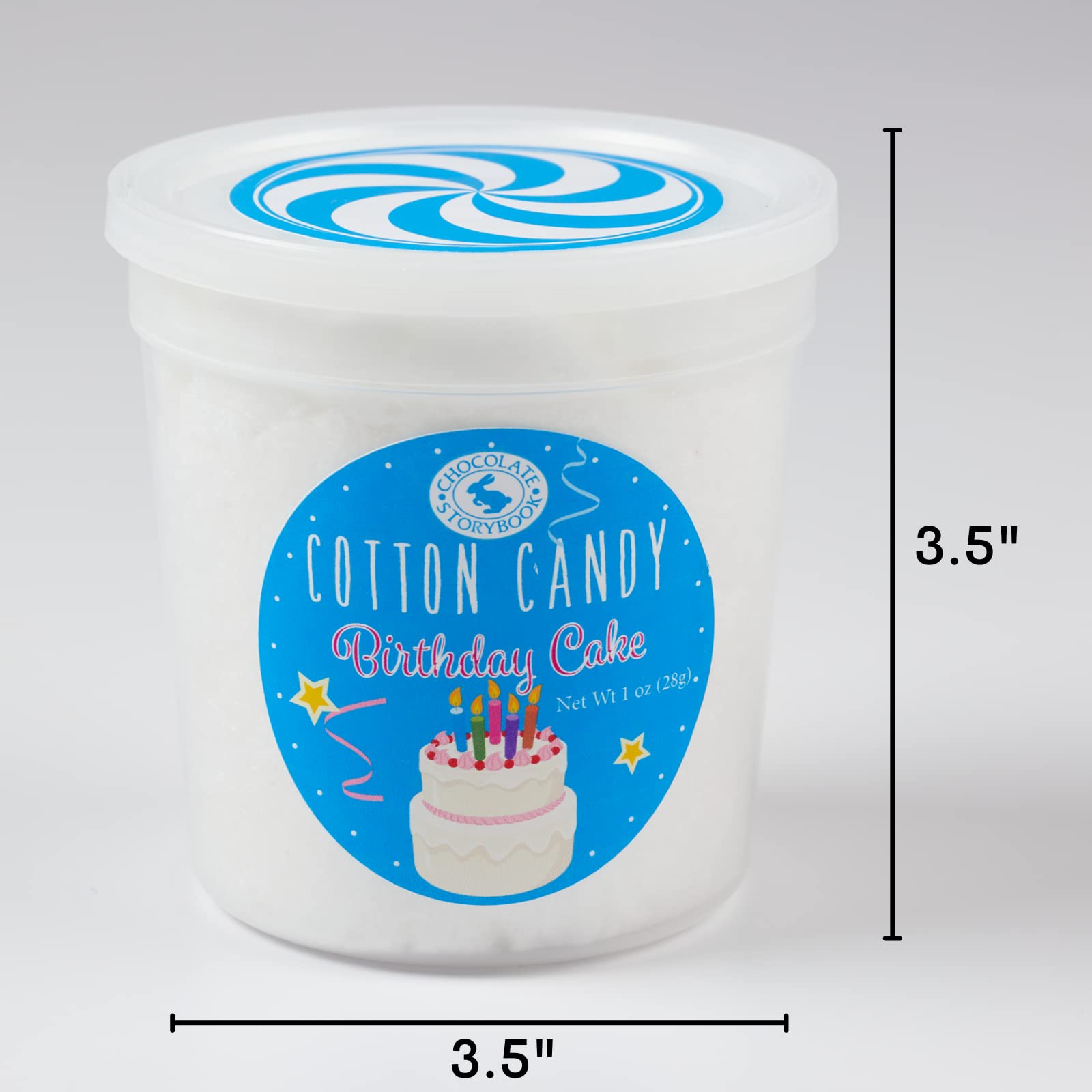 Birthday Cake Cotton Candy Favors (Gift Set of 25) - Unique Ideas for Holidays, Birthdays, Celebrations, Party Favors