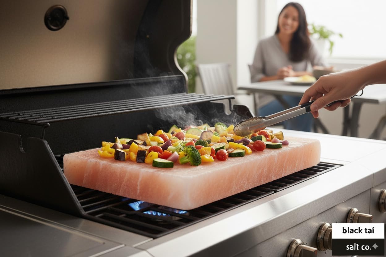Himalayan Salt Cooking Brick Plate - 9×18×2 Inches | Gourmet Pink Salt Rock for Cooking, Grilling, Serving & Presentation