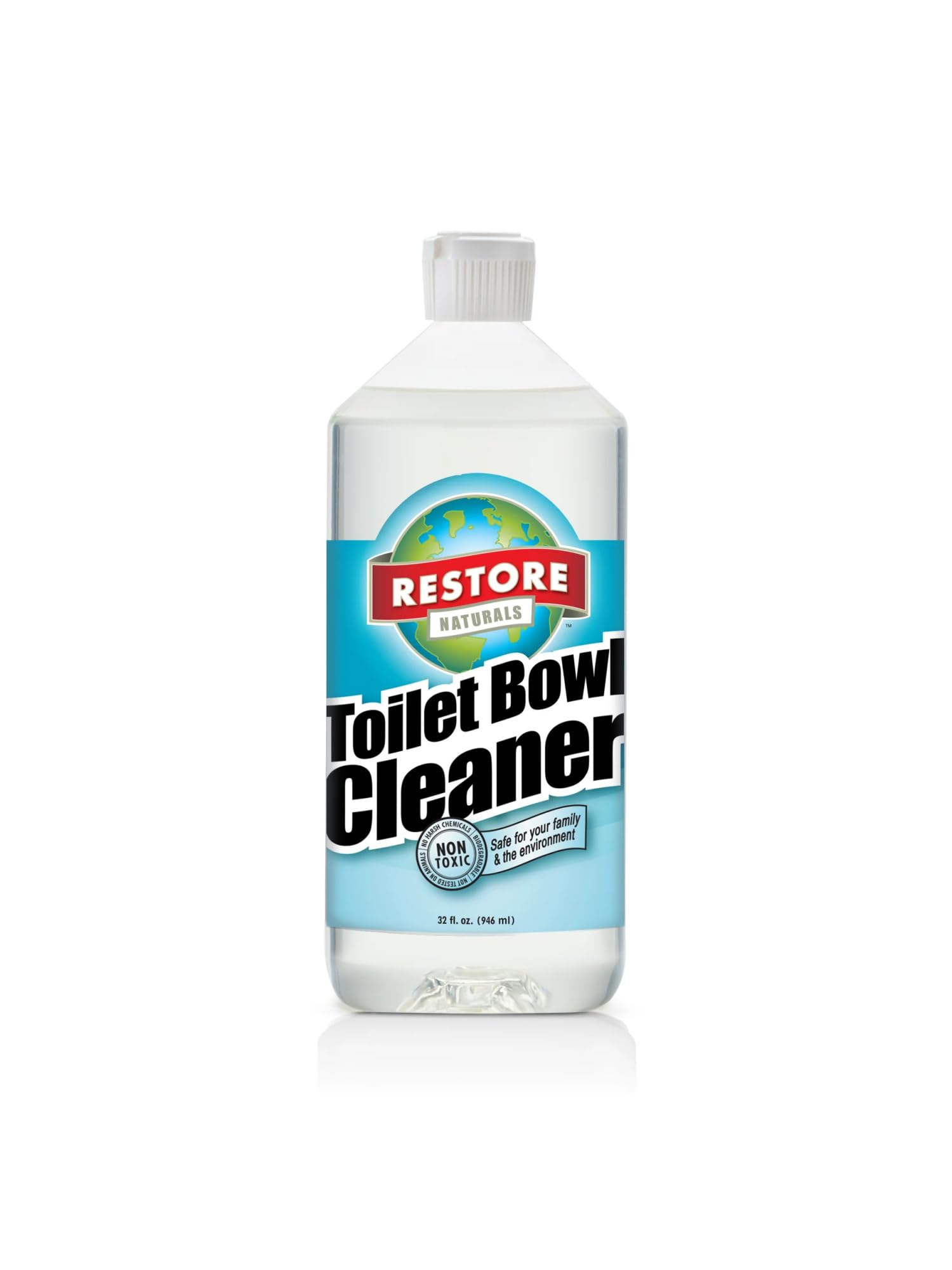 Restore Naturals Toilet Bowl Cleaner Multi Surface Powerful Stain Remover for Bathroom - 32 Fl. Oz.
