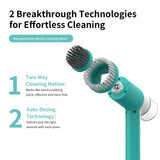 SCRIB-X Dual-Rotation Electric Scrubber - IPX5 Waterproof Multi-Surface Cleaning Brush for Bathroom, Kitchen, Tile, Glass & More - Includes 4 Brush