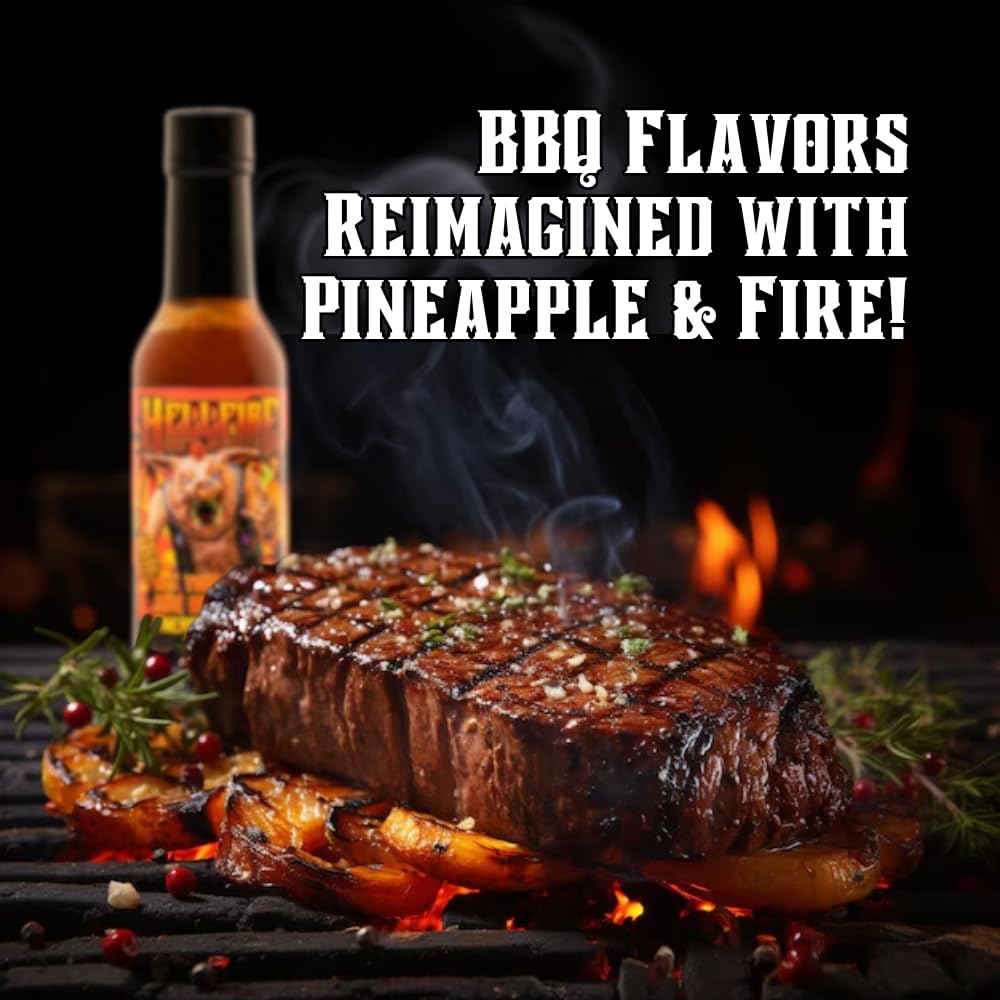 Hellfire Hot Sauce Not Your Mama's BBQ Hot Sauce Pineapple Fatalli