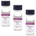 LorAnn Cinnamon Roll SS Flavor, 1 dram bottle (.0125 fl oz - 3.7ml - 1 teaspoon) - 3 Pack - includes a recipe