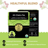 Buddha Teas - 4th Chakra Tea - Organic Herbal Tea - For Balance, Love & Forgiveness - With Hawthorn Berry, Lavender, Hyssop & Rose Quartz Essence - OU