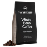 For Wellness Arabica Whole Bean Coffee (12 oz, Medium Roast) - Pair With The Good Stuff to Supercharge Your Coffee