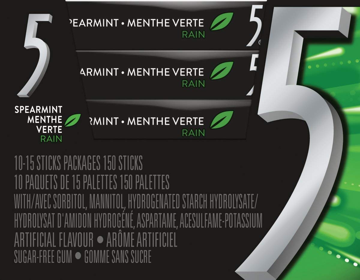 5 Rain-Tingling Spearmint, 10 Count