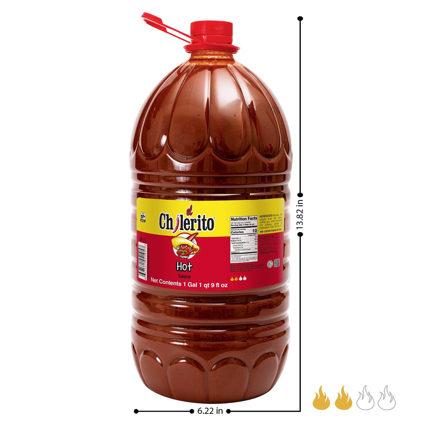 EL CHILERITO Hot Sauce 5L/ 166.6 Fl. Oz - Ideal For snacks, drinks, cocktails and all kinds of food - Chili Botana Sauce - To Share With Friends