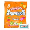 Smarties Squashies Mixed Fruit Flavor & Smarties Sampler Variety Pack- Peanut Free, Gluten Free & Fat Free Gummy Candy - Perfect for Birthday