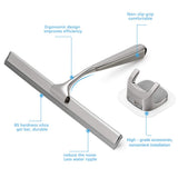 xinTTree Shower Squeegee Squeegee for Shower Glass Door Bathroom Windows Kitchen Mirror and car Glass Most Practical 10 inch Durable Handle Silver