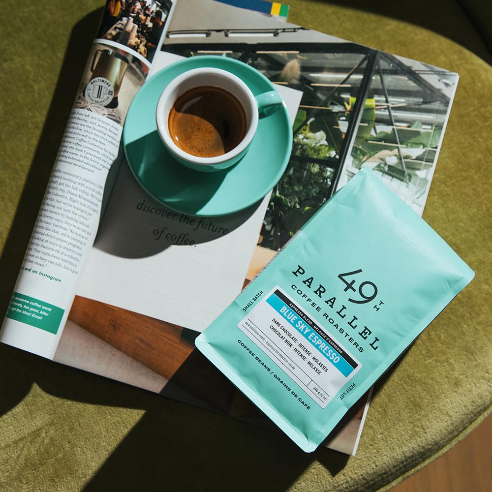 49th Parallel Coffee Roasters - Roasted Coffee Beans (Blue Sky Espresso, 12 ounce)