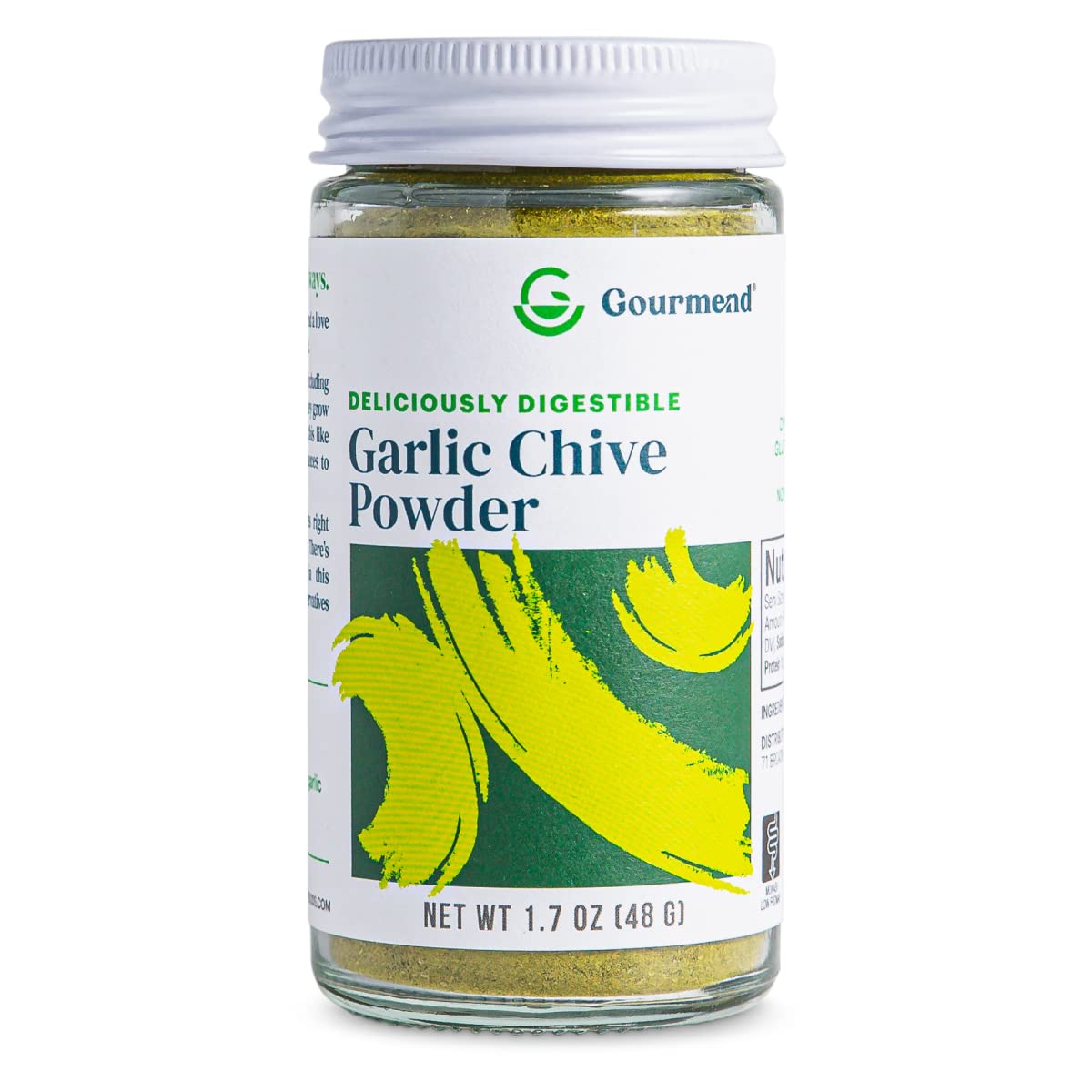 Gourmend Foods Organic Garlic Chive Powder - Certified Low FODMAP, Filler Free, Gluten Free, 100% Natural, No Corn Starch, Maltodextrin, "Flavors" or