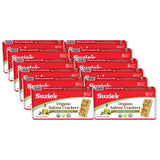 Suzie's Organic Saltines Crackers|Salted w/Extra Virgin Olive Oil|Low Saturated Fat|Healthy Gourmet Baked Vegan Snack for Adults & Children| 12 Packs
