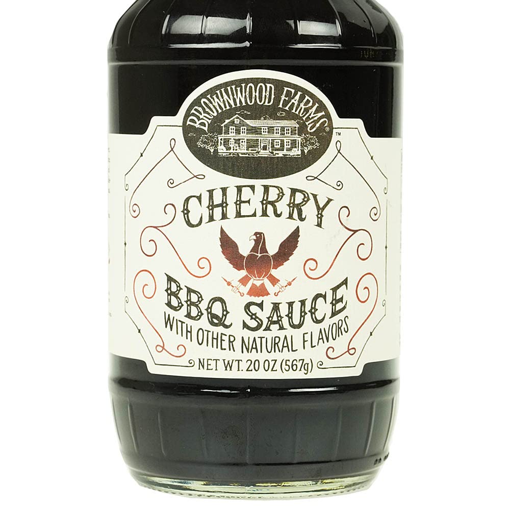 Cherry BBQ Sauce - Brownwood Farms - 20 oz, 2 pack - Sweet & Tangy Flavors - Gluten Free Barbecue Spread for Meats, Veggies & Other Foods