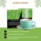 Buddha Teas - Organic Parsley Leaf Tea - Herbal Tea - For Health & Wellbeing - With Antioxidants & Minerals - Clean Ingredients - Caffeine Free - OU
