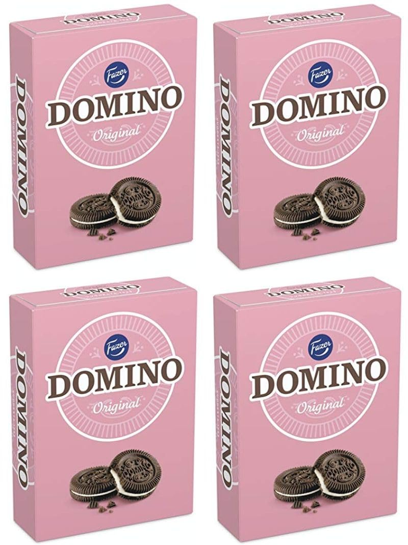 Fazer Domino Original Biscuits 4 Boxes of 525g 18.5 oz
