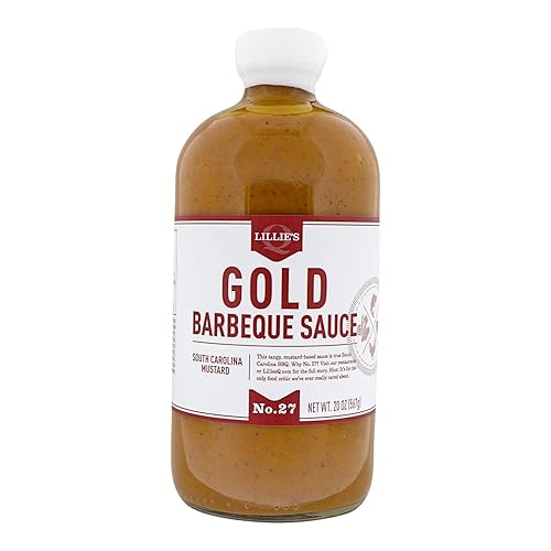 Lillie’s Q - Gold Barbeque Sauce, Gourmet Carolina Sauce, Tangy BBQ Sauce with South Carolina Mustard, Premium Ingredients, Made with Gluten-Free
