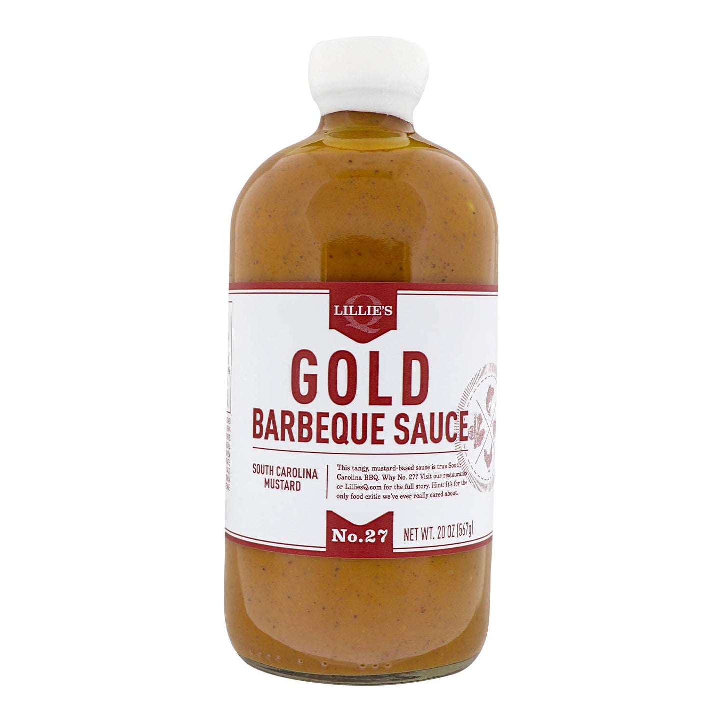Lillie’s Q - Gold Barbeque Sauce, Gourmet Carolina Sauce, Tangy BBQ Sauce with South Carolina Mustard, Premium Ingredients, Made with Gluten-Free